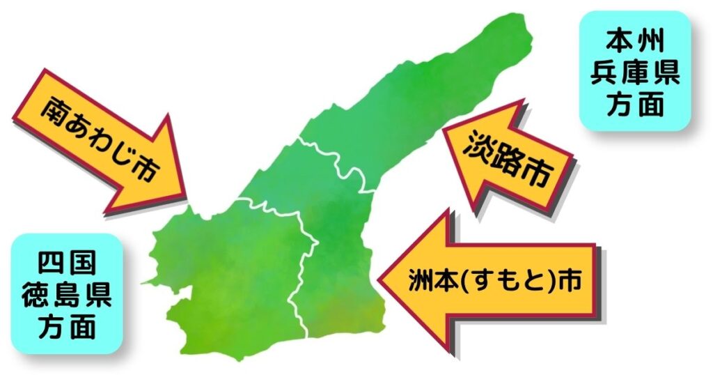 淡路島の地図